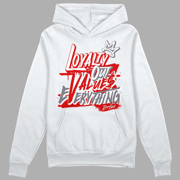 Gym Red 9s DopeSkill Hoodie Sweatshirt LOVE Graphic - White 