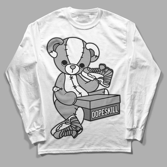 Stealth 12s DopeSkill Long Sleeve T-Shirt Sneakerhead BEAR Graphic - White 