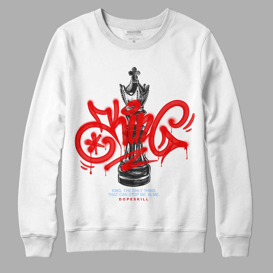 Jordan 11 Retro Cherry DopeSkill Sweatshirt King Chess Graphic Streetwear - White
