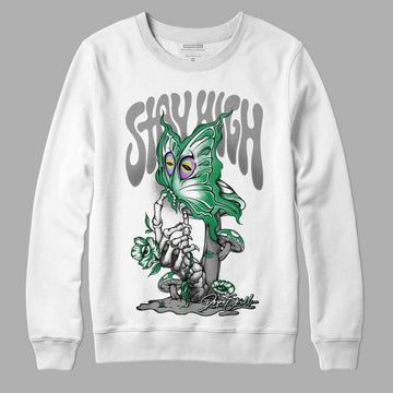 Jordan 3 WMNS “Lucky Green” DopeSkill Sweatshirt Stay High Graphic Streetwear - White