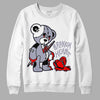 Jordan 13 Retro 'Black Flint' DopeSkill Sweatshirt Broken Heart Graphic Streetwear - White