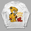 Goldenrod Dunk DopeSkill Long Sleeve T-Shirt Broken Heart Graphic - White 