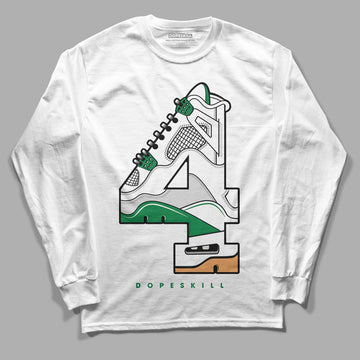 Nike SB x Jordan 4 “Pine Green” DopeSkill Long Sleeve T-Shirt No.4 Graphic Streetwear - White