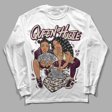 Dunk Low Night Maroon and Medium Soft Pink DopeSkill Long Sleeve T-Shirt Queen Of Hustle  Graphic Streetwear - White 