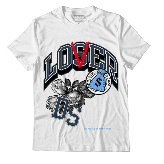 AJ 6 Midnight Navy DopeSkill White T-Shirt Loser Lover Graphic