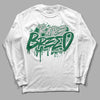 Gorge Green 1s DopeSkill Long Sleeve T-Shirt Rare Breed Graphic - White 