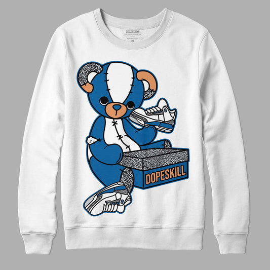 Jordan 3 Retro Wizards DopeSkill Sweatshirt Sneakerhead BEAR Graphic Streetwear - White 