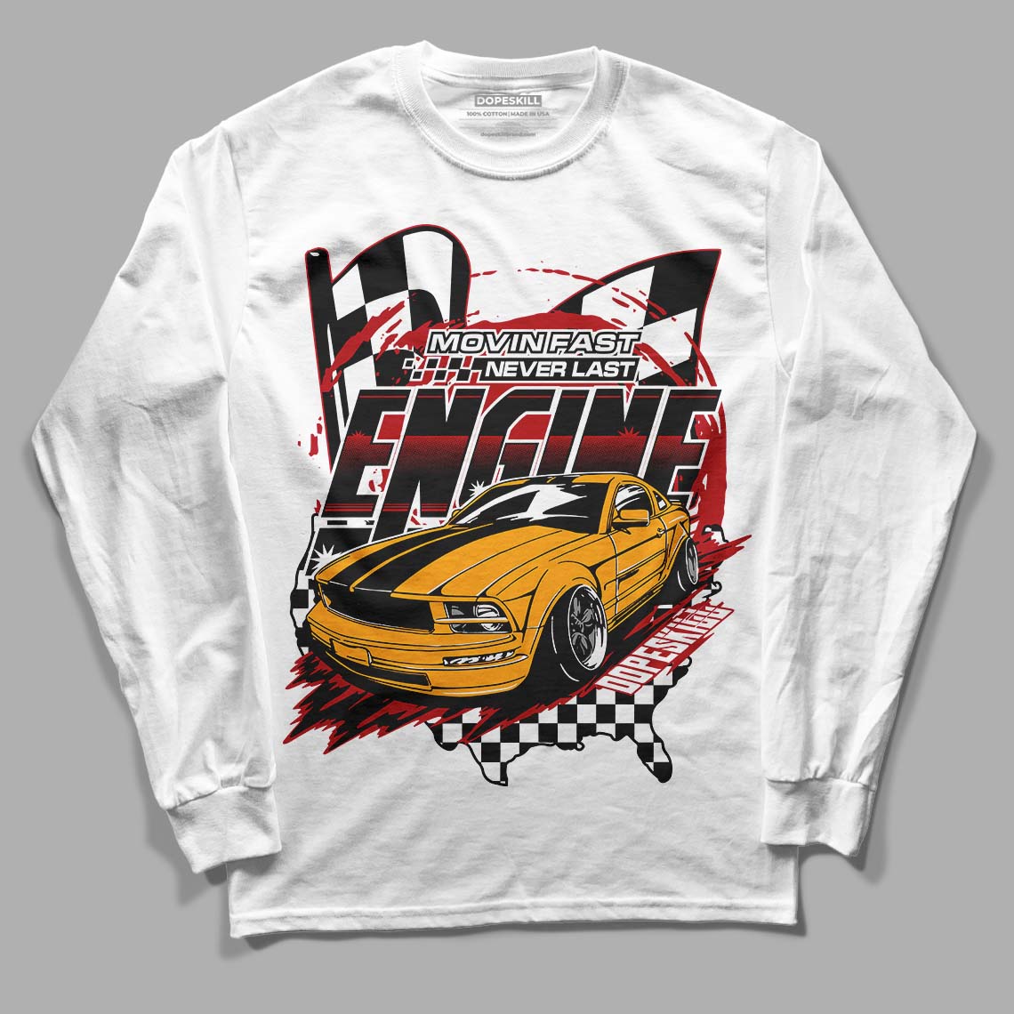 Cardinal 7s DopeSkill Long Sleeve T-Shirt ENGINE Tshirt Graphic - White 