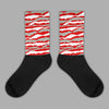 Abstract Tiger Sublimated Socks Match Fire Red 3s