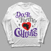 Jordan 3 Dark Iris DopeSkill Long Sleeve T-Shirt Do It For The Culture Graphic Streetwear - White