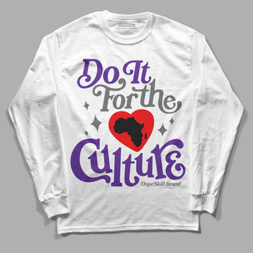 Jordan 3 Dark Iris DopeSkill Long Sleeve T-Shirt Do It For The Culture Graphic Streetwear - White