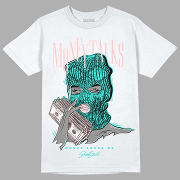 Green Snakeskin Dunk Low DopeSkill T-Shirt Money Talks Graphic - White