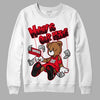 Red Thunder 4s DopeSkill Sweatshirt Money Is Our Motive Bear Graphic