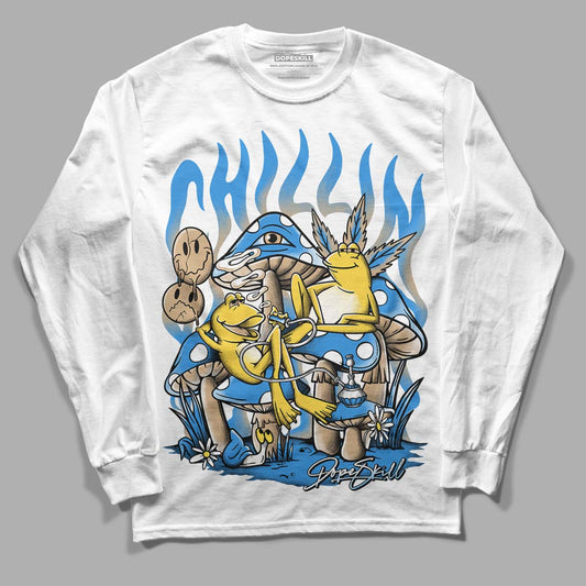 SB Dunk Low Homer DopeSkill Long Sleeve T-Shirt Chillin Graphic - White