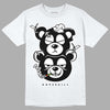 Jordan 1 High 85 Black White DopeSkill T-Shirt New Double Bear Graphic Streetwear  - White 