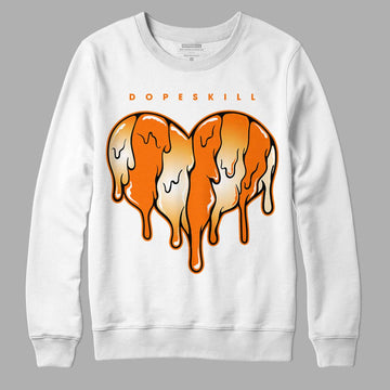 Wmns Dunk Low 'Magma Orange DopeSkill Sweatshirt Slime Drip Heart Graphic Streetwear - White