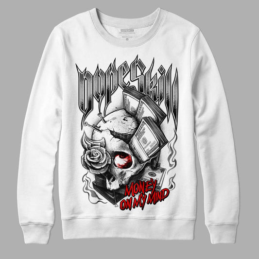 Jordan 5 Retro P51 Camo DopeSkill Sweatshirt Money On My Mind Graphic Streetwear - White 