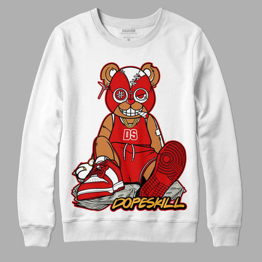 Dunk Low Gym Red DopeSkill Sweatshirt Greatest Graphic - White