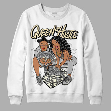 Jordan 4 Retro SE Craft Photon Dust DopeSkill Sweatshirt Queen Of Hustle Graphic Streetwear  - White 