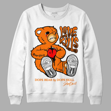 Wmns Dunk Low 'Magma Orange DopeSkill Sweatshirt Love Kills Graphic Streetwear - White