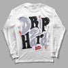 Jordan 13 Retro 'Black Flint' DopeSkill Long Sleeve T-Shirt Drip Too Hard Graphic Streetwear - White