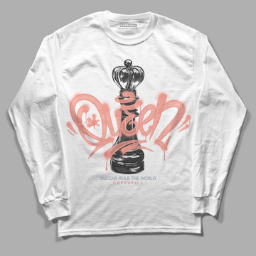 DJ Khaled x Jordan 5 Retro ‘Crimson Bliss’ DopeSkill Long Sleeve T-Shirt Queen Chess Graphic Streetwear - White