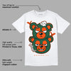 Dunk Low Team Dark Green Orange DopeSkill T-Shirt New Double Bear Graphic