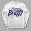 Midnight Navy 4s DopeSkill Long Sleeve T-Shirt Rare Breed Graphic - White