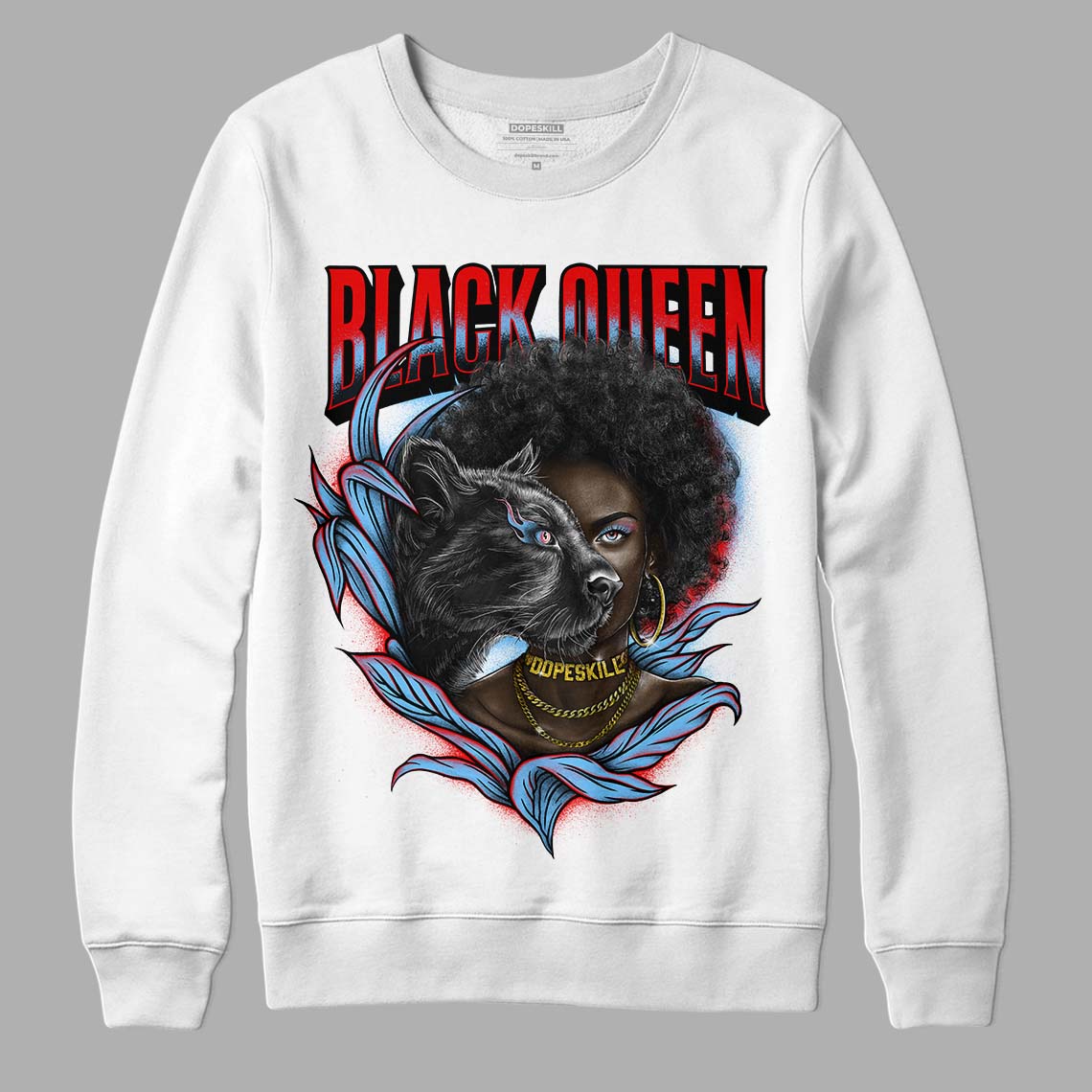 Travis Scott x Jordan 4 Retro 'Cactus Jack' DopeSkill Sweatshirt New Black Queen Graphic Streetwear - White 