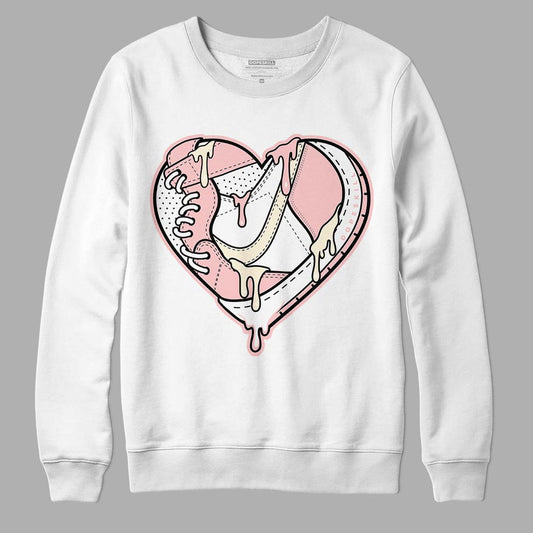 Jordan 1 High OG WMNS Washed Pink DopeSkill Sweatshirt Heart Jordan 1 Graphic Streetwear - White