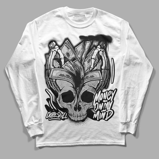 Panda White Black Dunk Low DopeSkill Long Sleeve T-Shirt MOMM Skull Graphic - White 
