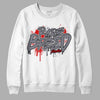 Fire Red 9s DopeSkill Sweatshirt Rare Breed Graphic - White 