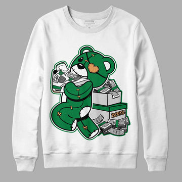 Nike SB x Jordan 4 “Pine Green” DopeSkill Sweatshirt Bear Steals Sneaker Graphic Streetwear - White