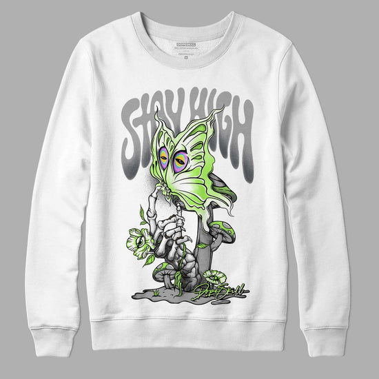 Green Bean 5s DopeSkill Sweatshirt Stay High Graphic - White 