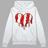  Dunk Low Gym Red DopeSkill Hoodie Sweatshirt Slime Drip Heart Graphic - White 