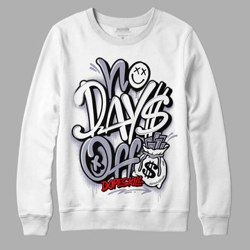 Jordan 13 Retro 'Black Flint' DopeSkill Sweatshirt No Days Off Graphic Streetwear - White