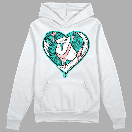 Green Snakeskin Dunk Low DopeSkill Hoodie Sweatshirt Heart Jordan Graphic - White