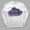 Dark Iris 3s DopeSkill Long Sleeve T-Shirt Rare Breed Type Graphic - White