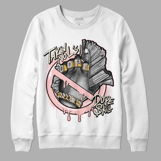 Jordan 1 High OG WMNS Washed Pink DopeSkill Sweatshirt Takin No L's Graphic Streetwear - White