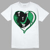 Jordan 1 Low Lucky Green DopeSkill T-Shirt Heart Jordan 1 Graphic Streetwear - White