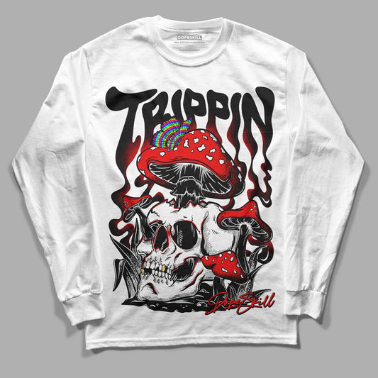 Jordan 1 High 85 Black White DopeSkill Long Sleeve T-Shirt Trippin  Graphic Streetwear - White 