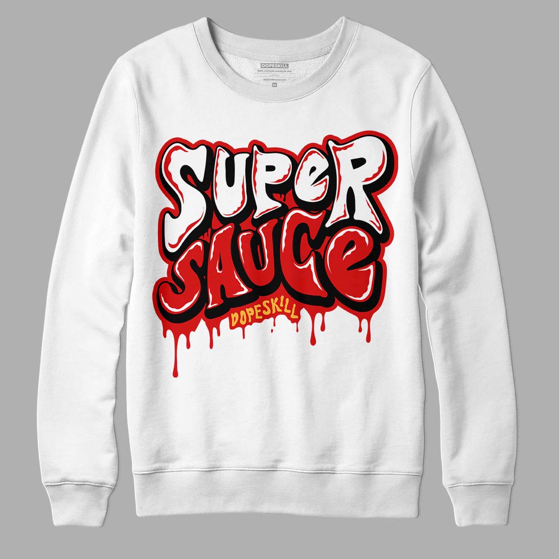 Dunk Low Gym Red DopeSkill Sweatshirt Super Sauce Graphic - White 