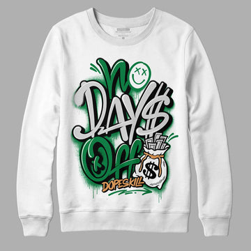 Nike SB x Jordan 4 “Pine Green” DopeSkill Sweatshirt No Days Off Graphic Streetwear - White