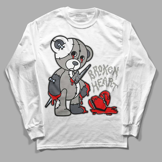 Jordan 6 Retro Cool Grey DopeSkill Long Sleeve T-Shirt Broken Heart Graphic Streetwear - White 