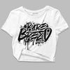 Jordan 1 High 85 Black White DopeSkill Women's Crop Top Rare Breed Graphic Streetwear  - White 