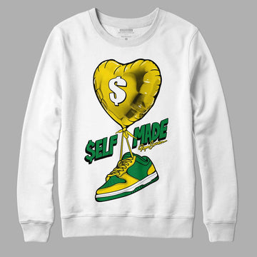 Dunk Low Reverse Brazil DopeSkill Sweatshirt Self Made Graphic - White