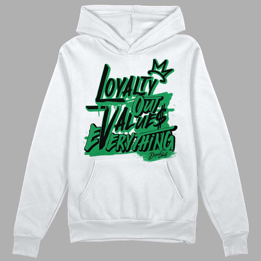 Jordan 1 Low Lucky Green DopeSkill Hoodie Sweatshirt LOVE Graphic Streetwear - White 