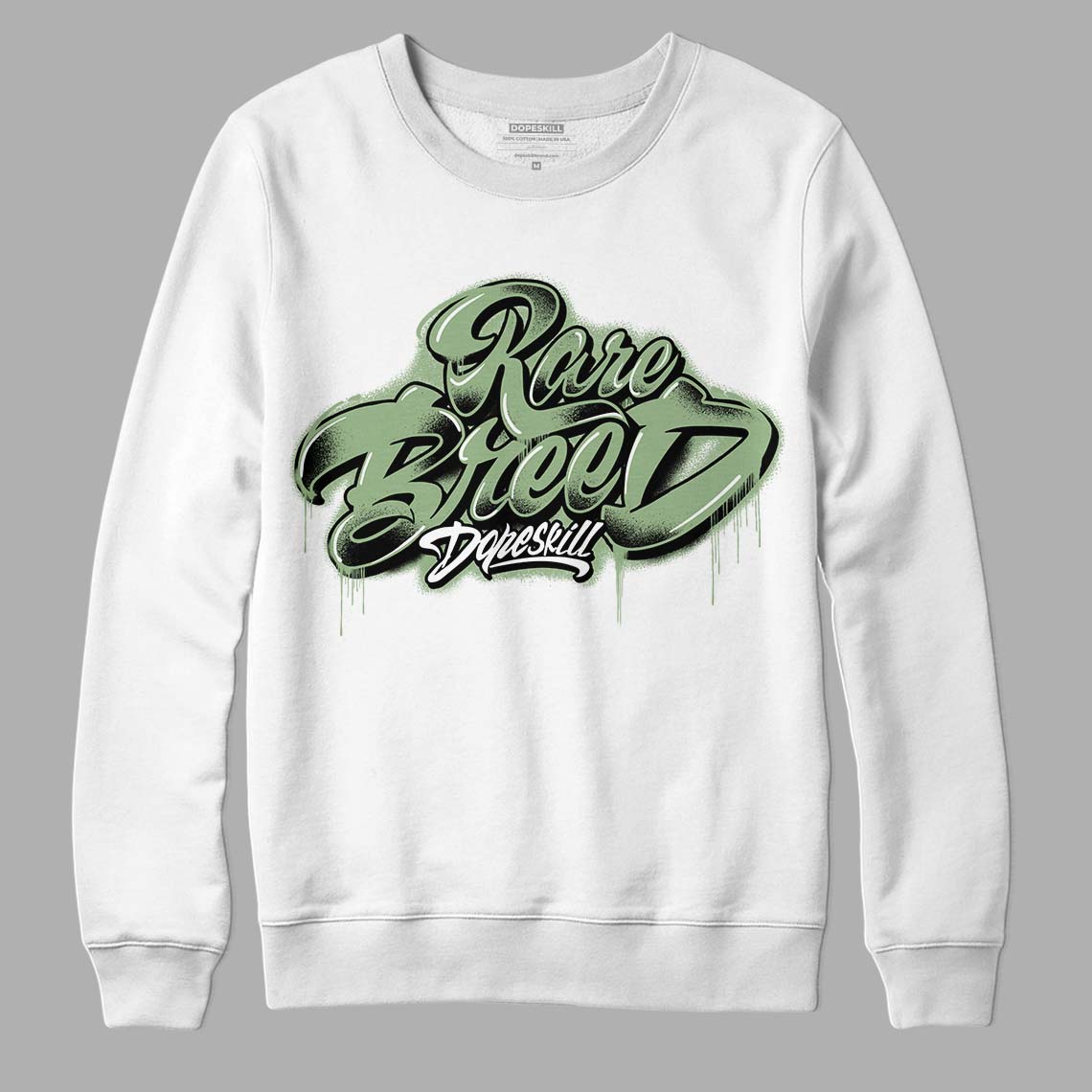 Jordan 4 Retro “Seafoam”  DopeSkill Sweatshirt Rare Breed Type Graphic Streetwear  - White 