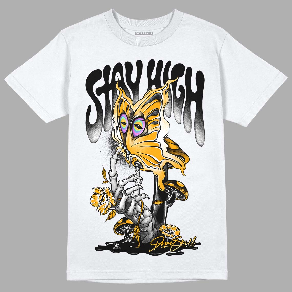 Black Taxi 12s DopeSkill T-Shirt Stay High Graphic - White 