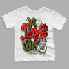 Travis Scott x Jordan 1 Low OG “Olive” DopeSkill Toddler Kids T-shirt No Days Off Graphic Streetwear - White